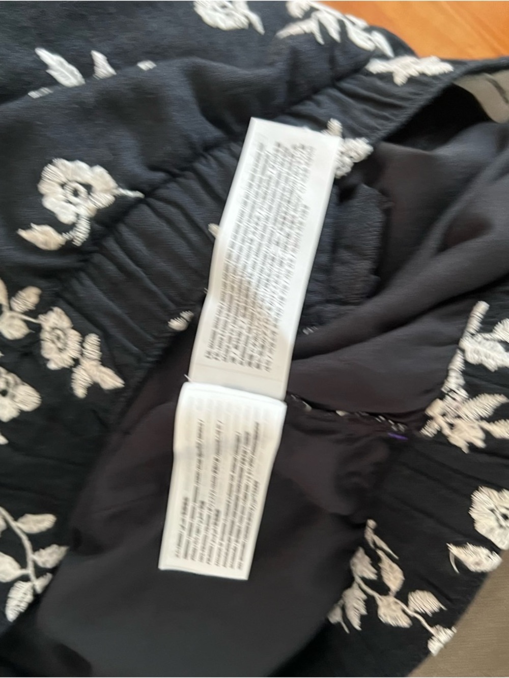 Abercrombie & Fitch Women’s Black Floral Linen Blend Pull on Shorts Pockets XL - Picture 8 of 10